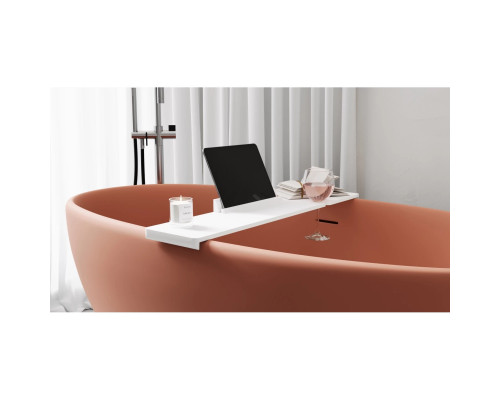 Полка на ванну Salini S-Stone Gabbiano 1906201M 90 см, белый матовый