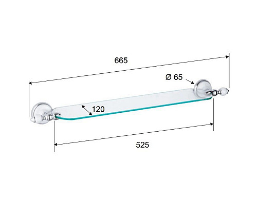 Купить Полка 66,5 см Remer Epoca EP20CR в магазине сантехники Santeh-Crystal.ru