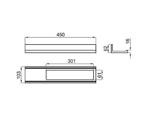 Приобрести Полка 45 см Noken Essence C N643000089 в магазине сантехники Santeh-Crystal.ru