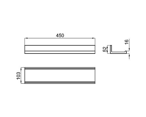 Приобрести Полка 45 см Noken Essence C N643000083 в магазине сантехники Santeh-Crystal.ru