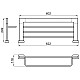 Приобрести Полка для полотенец 62,2 см Noken Urban-C N603470010 в магазине сантехники Santeh-Crystal.ru