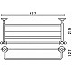 Приобрести Полка для полотенец 63,7 см Art&Max Antic Crystal AM-E-2622SJ-Br в магазине сантехники Santeh-Crystal.ru