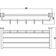 Купить Полка для полотенец 58,2 см Savol 95 S-609544 в магазине сантехники Santeh-Crystal.ru