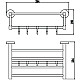 Приобрести Полка для полотенец 39,4 см (4 крючка) Savol 87 S-408745 в магазине сантехники Santeh-Crystal.ru
