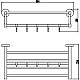 Заказать Полка для полотенец 49,4 см (5 крючков) Savol 87 S-508745 в магазине сантехники Santeh-Crystal.ru