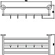 Купить Полка для полотенец 59,4 см (6 крючков) Savol 87 S-608745 в магазине сантехники Santeh-Crystal.ru