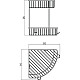 Приобрести Полка угловая 26,2х26,2 см Savol S-002514-2 в магазине сантехники Santeh-Crystal.ru