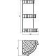 Приобрести Полка угловая 26,2х26,2 см Savol S-002514-3 в магазине сантехники Santeh-Crystal.ru