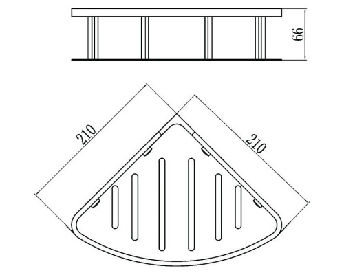 Приобрести Полка угловая 21х21 см Savol S-002677 в магазине сантехники Santeh-Crystal.ru