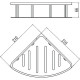 Приобрести Полка угловая 21х21 см Savol S-002677 в магазине сантехники Santeh-Crystal.ru