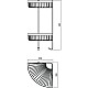Приобрести Полка угловая 22х22 см Savol S-C5854-2 в магазине сантехники Santeh-Crystal.ru