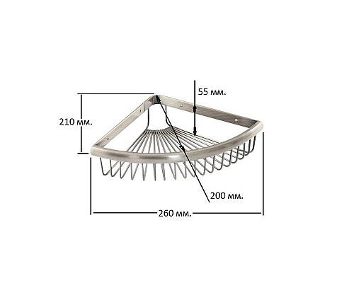 Купить Полка угловая Magliezza Fiore 80103-CR в магазине сантехники Santeh-Crystal.ru