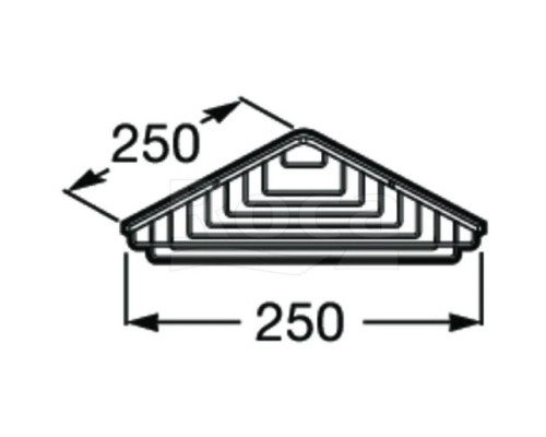 Купить Полка угловая 25х25 см Roca Nuova 816534001 в магазине сантехники Santeh-Crystal.ru