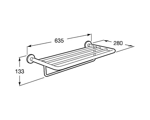 Заказать Полка для полотенец 63,5 см Roca Hotels 816379001 в магазине сантехники Santeh-Crystal.ru