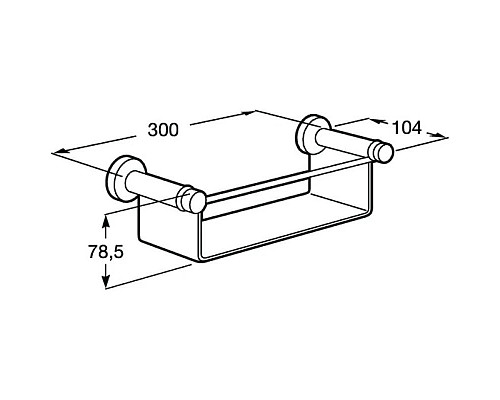 Купить Полка Roca Superinox 817311002 в магазине сантехники Santeh-Crystal.ru
