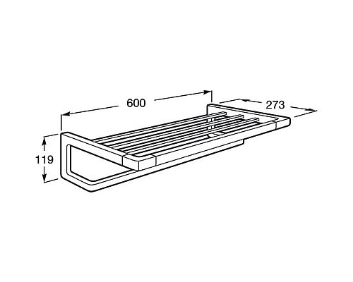 Заказать Полка для полотенец 60 см Roca Tempo 817032022 в магазине сантехники Santeh-Crystal.ru