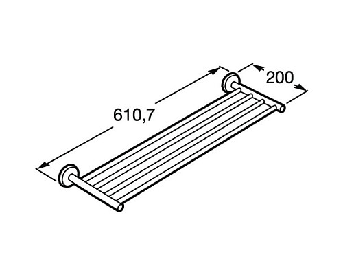 Заказать Полка для полотенец 61 см Roca Twin 816707001 в магазине сантехники Santeh-Crystal.ru