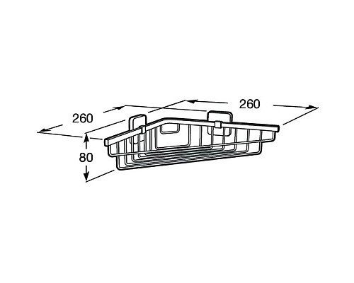 Заказать Полка угловая 26х26 см Roca Victoria 816686001 в магазине сантехники Santeh-Crystal.ru