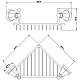 Купить Полка угловая 25,6х25,6 см Nicolazzi Teide 1495CR05 в магазине сантехники Santeh-Crystal.ru