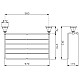 Приобрести Полка для полотенец 63 см Nicolazzi Teide Chic 1499CR15C в магазине сантехники Santeh-Crystal.ru