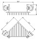 Купить Полка угловая 25,6х25,6 см Nicolazzi Teide Chic 1495CR15C в магазине сантехники Santeh-Crystal.ru