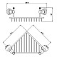 Приобрести Полка угловая 24,7 х24,7 см Nicolazzi Arena 1495CR44 в магазине сантехники Santeh-Crystal.ru