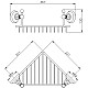 Купить Полка угловая 25,5х25,5 см Nicolazzi Le Pietre 1495CR09 в магазине сантехники Santeh-Crystal.ru