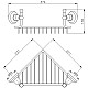 Купить Полка угловая 25,5х25,5 см Nicolazzi Onice 1495CR09O в магазине сантехники Santeh-Crystal.ru