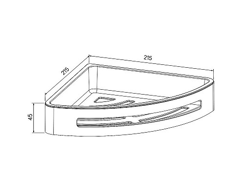 Приобрести Полка угловая 21,5х21,5 см IDDIS SHE11SPI44 в магазине сантехники Santeh-Crystal.ru