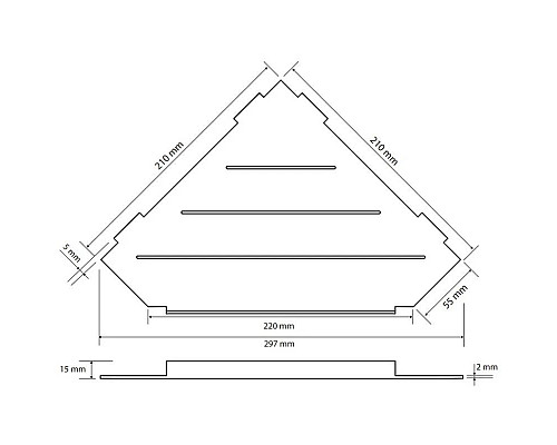 Купить Полка угловая 21х21 см Bemeta Cytro 101302450 в магазине сантехники Santeh-Crystal.ru