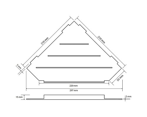 Заказать Полка угловая 21х21 см Bemeta Cytro 101302451 в магазине сантехники Santeh-Crystal.ru