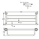 Заказать Полка для полотенец 63,5 см Rose RG1108 в магазине сантехники Santeh-Crystal.ru