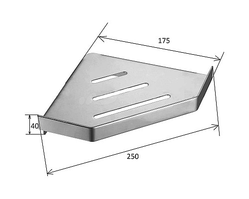 Купить Полка угловая 17,5х17,5 см Boheme New Venturo 10318-B в магазине сантехники Santeh-Crystal.ru