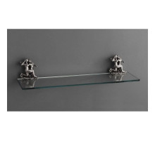 Полка стеклянная 60 см серебро Art&Max Romantic AM-0813-T