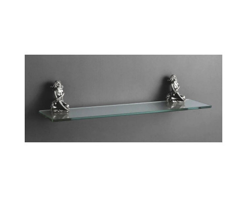 Заказать Полка стеклянная 60 см серебро Art&Max Athena AM-0613-T в магазине сантехники Santeh-Crystal.ru