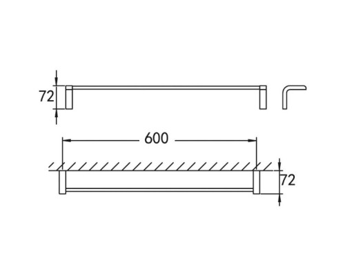 Приобрести Полка стеклянная 60 см Art&Max Ultima AM-F-8929 в магазине сантехники Santeh-Crystal.ru