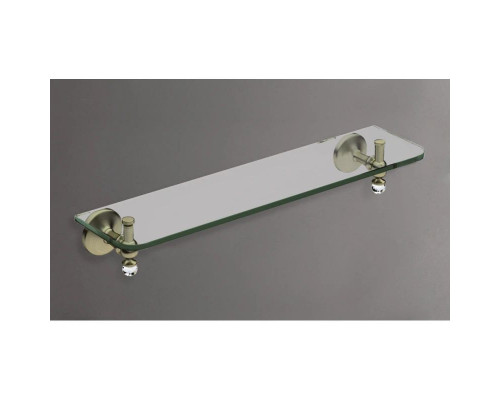 Заказать Полка стеклянная 50 см Art&Max Antic Crystal AM-E-2682CSJ-BR в магазине сантехники Santeh-Crystal.ru