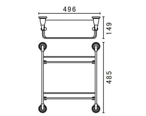 Приобрести Полка стеклянная 49,6 см Art&Max Bianchi AM-E-2611-D-DO в магазине сантехники Santeh-Crystal.ru