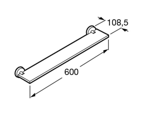 Купить Полка стеклянная 60 см Roca Twin 816708001 в магазине сантехники Santeh-Crystal.ru