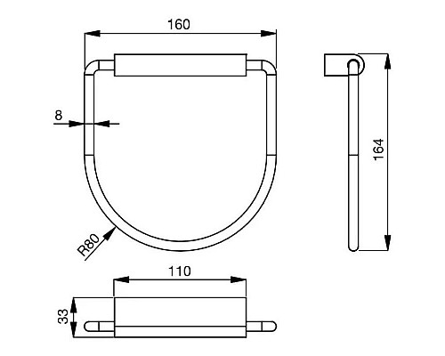 Заказать Кольцо для полотенца Ideal Standard Connect N1384AA в магазине сантехники Santeh-Crystal.ru