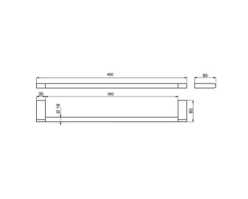 Заказать Полотенцедержатель 45 см Ideal Standard Connect N1386AA в магазине сантехники Santeh-Crystal.ru