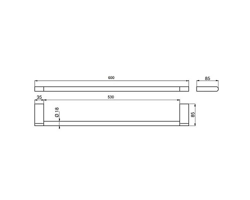 Купить Полотенцедержатель 60 см Ideal Standard Connect N1387AA в магазине сантехники Santeh-Crystal.ru