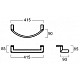 Приобрести Полотенцедержатель 41,5 см для LFT 24 Simas Lft Spazio LFT A4cr в магазине сантехники Santeh-Crystal.ru