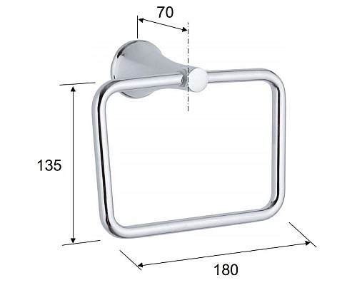 Приобрести Кольцо для полотенец Remer Delicata DE44CR в магазине сантехники Santeh-Crystal.ru