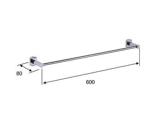 Приобрести Полотенцедержатель 60 см Remer Forma FR30CR в магазине сантехники Santeh-Crystal.ru