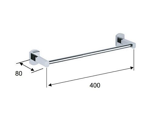 Приобрести Полотенцедержатель 40 см Remer Forma FR40CR в магазине сантехники Santeh-Crystal.ru