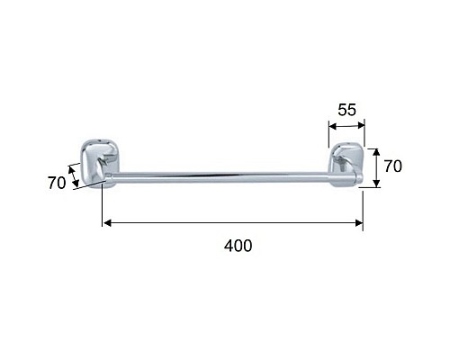 Приобрести Полотенцедержатель 40 см Remer Suite SU40CR в магазине сантехники Santeh-Crystal.ru