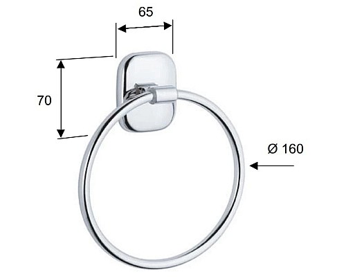 Приобрести Кольцо для полотенец Remer Suite SU44CR в магазине сантехники Santeh-Crystal.ru