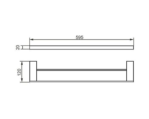 Приобрести Полотенцедержатель 59,5 см Aquanet 00241910 в магазине сантехники Santeh-Crystal.ru