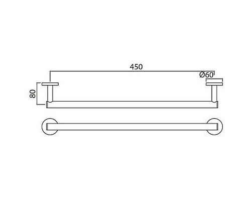 Приобрести Полотенцедержатель 51 см Jaquar Continental ACN-CHR-1111BNM в магазине сантехники Santeh-Crystal.ru